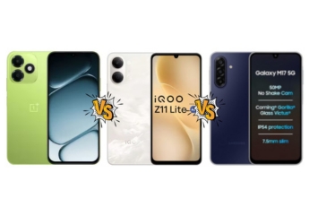 OnePlus N6 Lite 4G vs iQOO Z11 Lite vs Samsung Galaxy M17: Price in India, Specifications and Features Compared