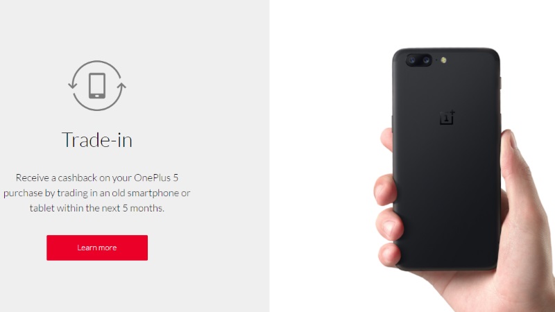 OnePlus 5 Trade-in Offers Launched in Europe