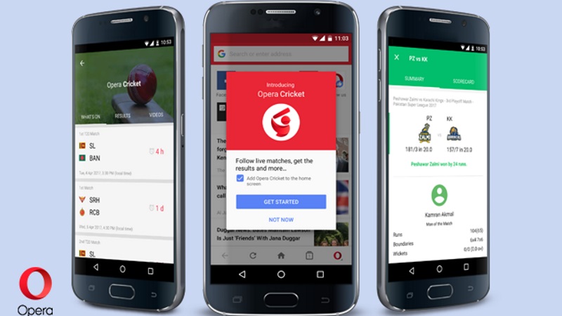 Opera Mini Android Gets Opera Cricket Help Stay Up to Date on IPL 2017 Live Scores and More