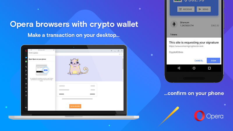 Opera Desktop Browser With CryptoWallet Integration Now Rolling Out; Opera Touch for Android Updates With Dark Theme