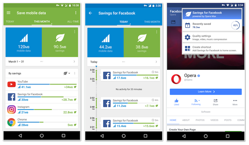 Opera Max Update Brings New UI, Data Savings for Facebook, and More