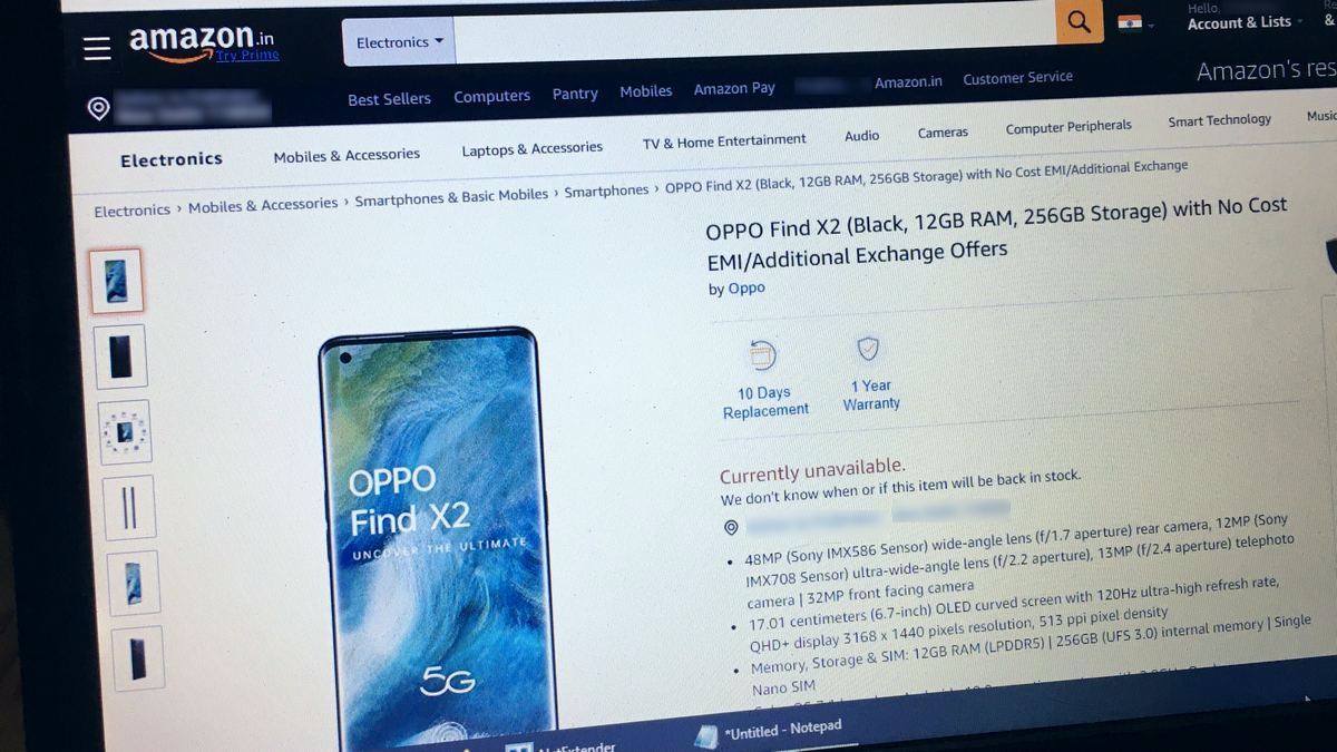 Oppo Find X2 Price in India Tipped via Amazon Listing Ahead of Launch