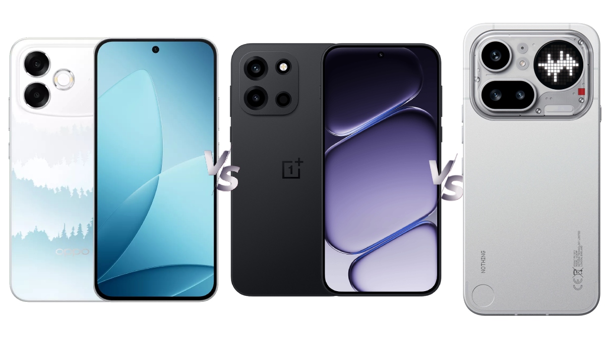 Oppo F33 Pro 5G vs OnePlus Nord 6 vs Nothing Phone 4a Pro: Price in India, Specifications Compared