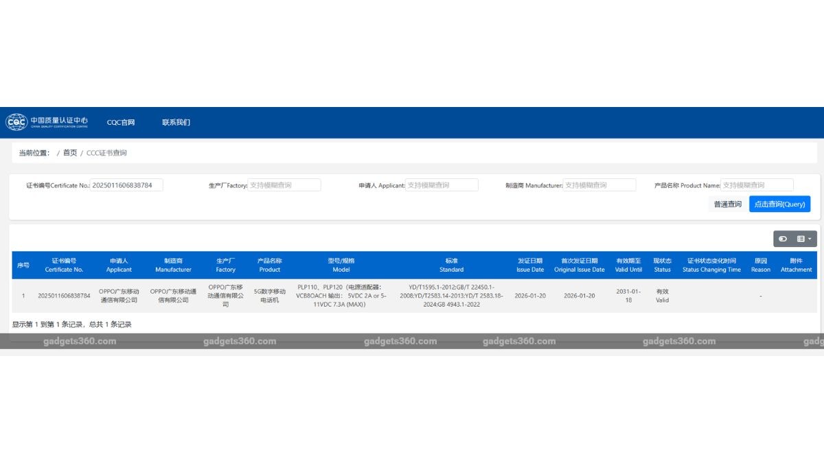 oppo find n6 3c certification Oppo Find N6