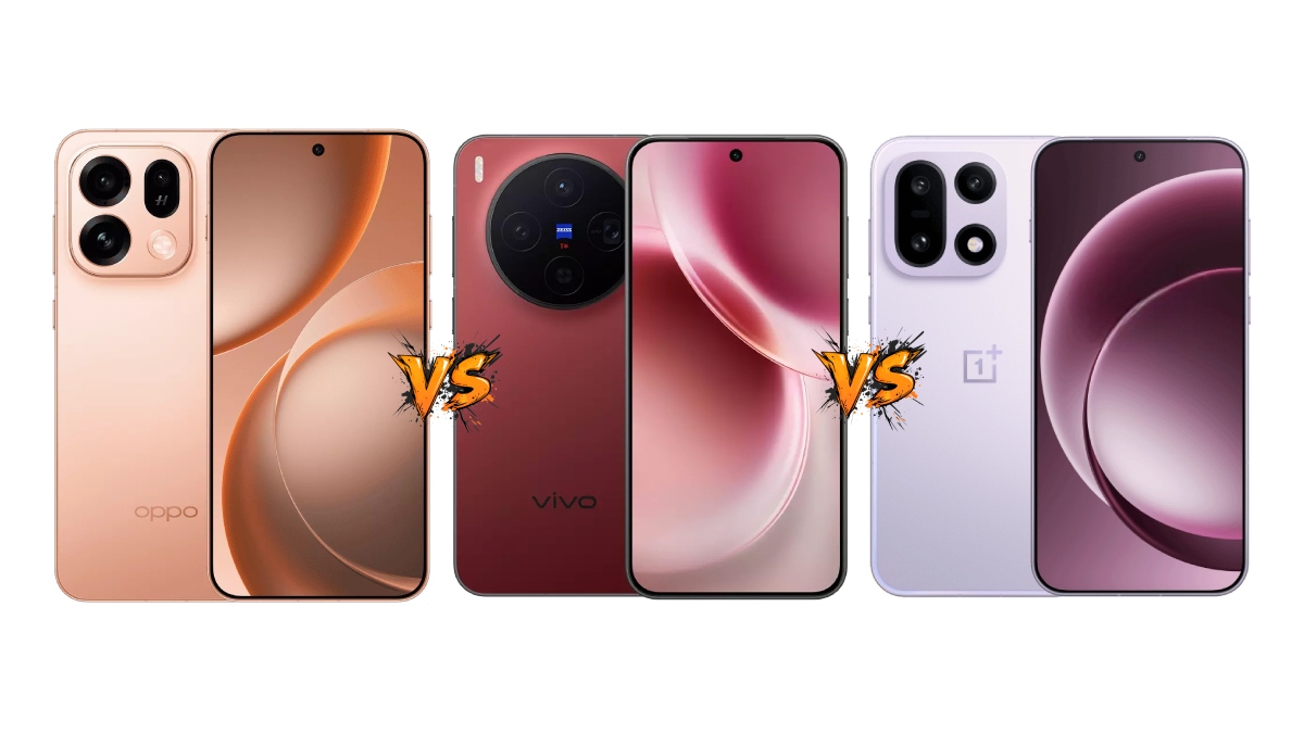Oppo Find X9s vs Vivo X300 FE vs OnePlus 15: Price in India, Specifications and Features Compared