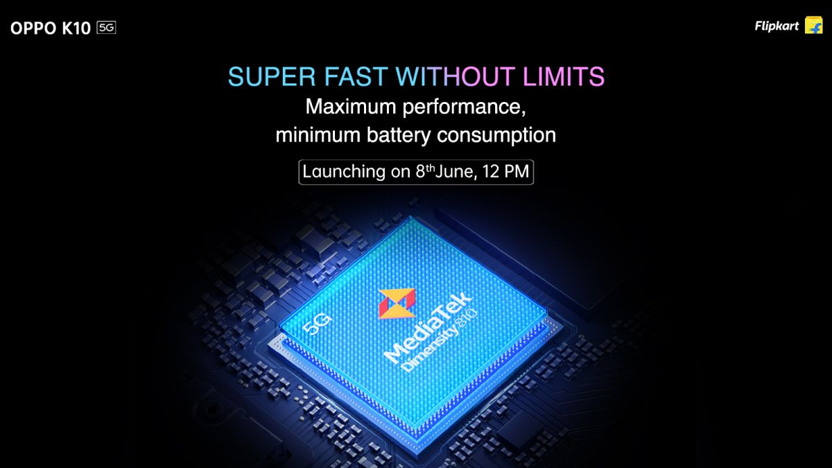 Oppo K10 5G Confirmed to Offer MediaTek Dimensity 810 SoC in India