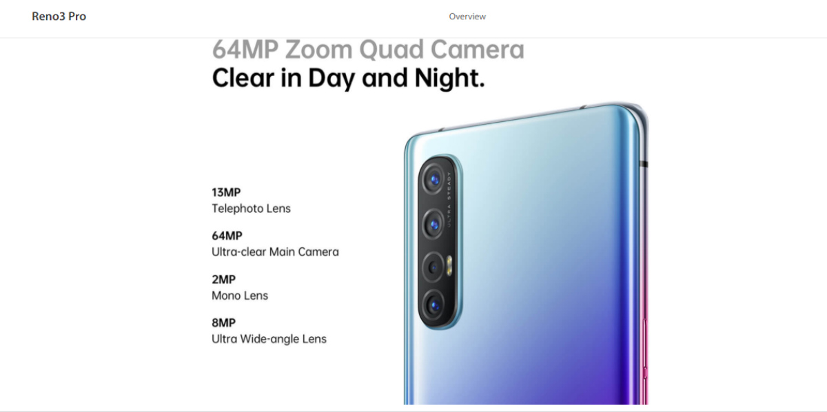Oppo Reno 3 Pro 64-Megapixel Quad Camera Setup, Colour Options Revealed Ahead of India Launch Next Week