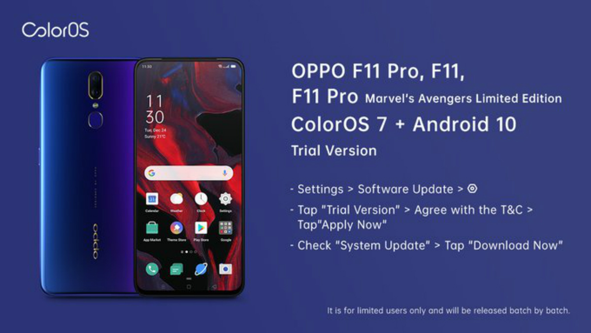 Oppo Opens Registrations For Oppo F11 Oppo F11 Pro Android 10 Based Coloros 7 Trial Version All Details Technology News