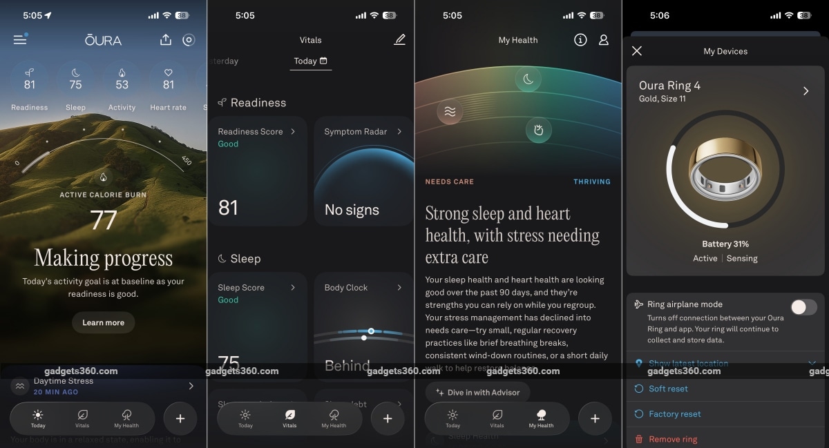 oura ring 4 oura app overview gadgets 360 OuraRing4  Oura