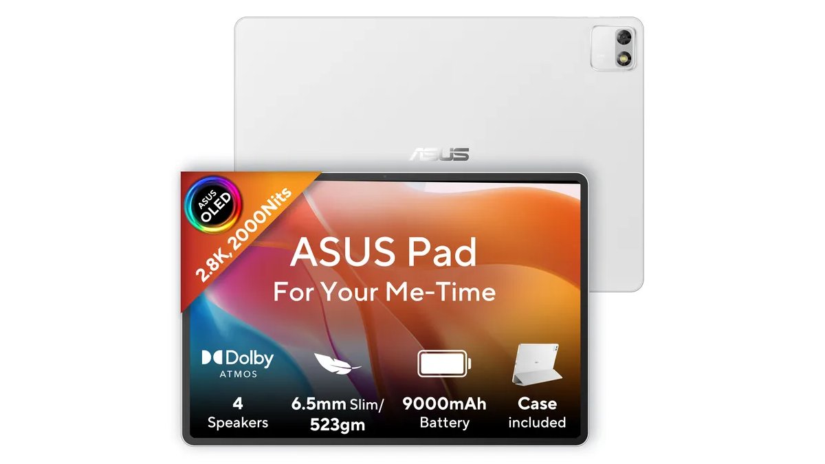 Asus Pad Goes on Sale in India With 2.8K OLED Display, Dimensity 8300 SoC: Price, Specifications, Sale Offers