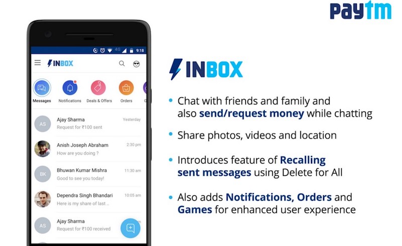 Paytm Launches 'Inbox', a Full-Fledged Chat Platform That Preempts WhatsApp's Payments Entry