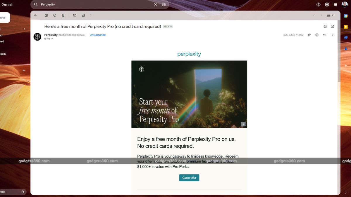 perplexity pro july email Perplexity Pro free trial July