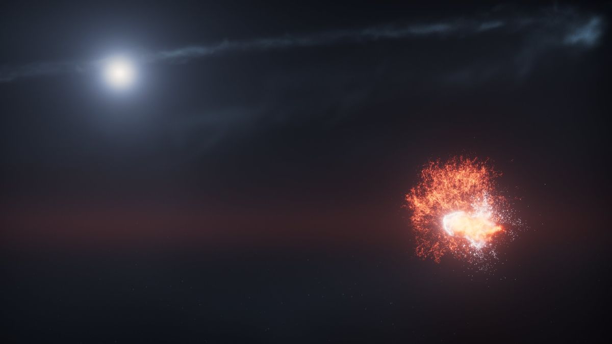 Hubble Captures Rare Collision in Nearby Planetary System, Revealing Violent Planet Formation