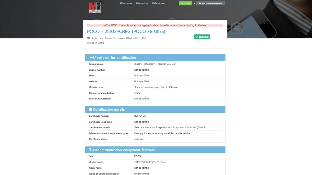 poco f8 ultra nbtc Poco F8 Ultra
