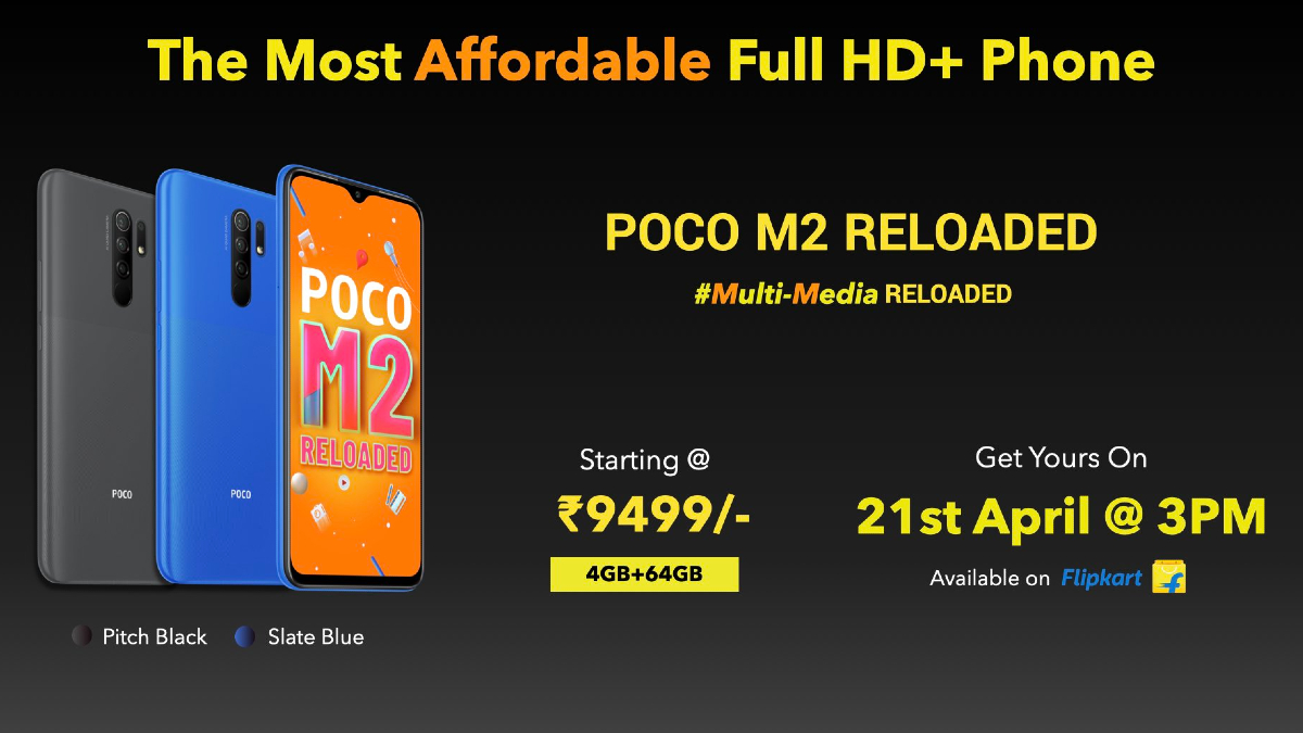 Poco M2 Reloaded With 4GB RAM, Quad Rear Cameras Launched in India: Price, Specifications