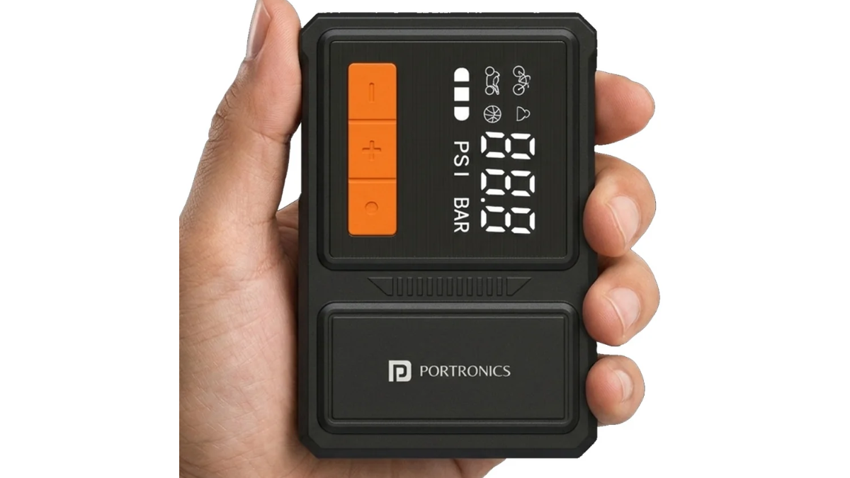 Portronics Vayu Nano Tyre Inflator Launched in India With Up to 120 PSI Pressure, 600mAh Batteries: Price, Features