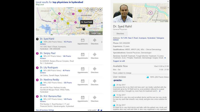 Practo Partners Microsoft to Let Users Make Doctor Appointments in Bing Search Results