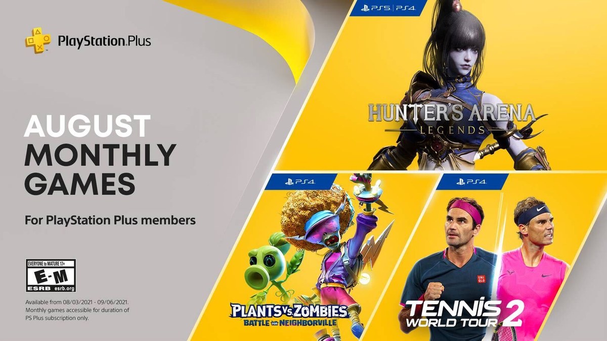 PS Plus Free August Games Announced &mdash;&nbsp;Hunters Arena: Legends, Tennis World Tour 2, More