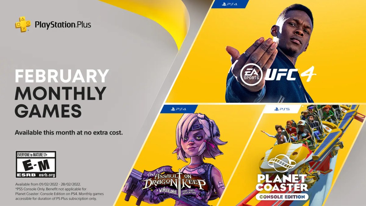 PlayStation Plus February 2022 Free Games Include EA Sports UFC 4, Planet Coaster: Console Edition, More