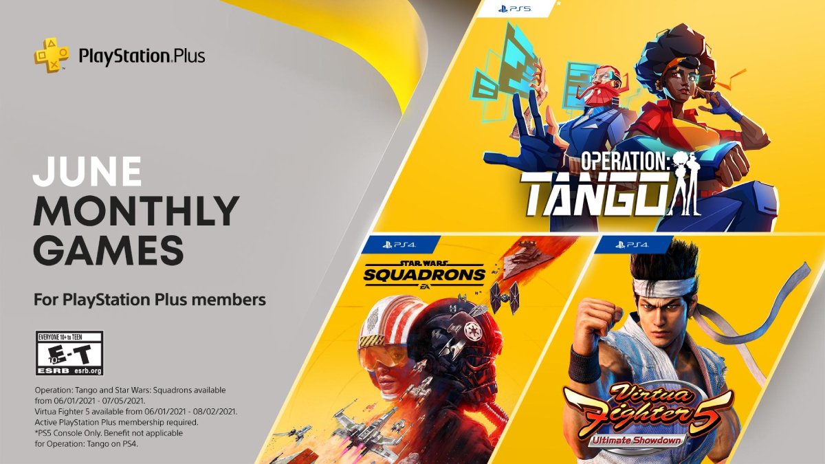 PS Plus Free June Games Announced &mdash; Star Wars: Squadrons, Virtua Fighter 5 Ultimate Showdown, Operation: Tango