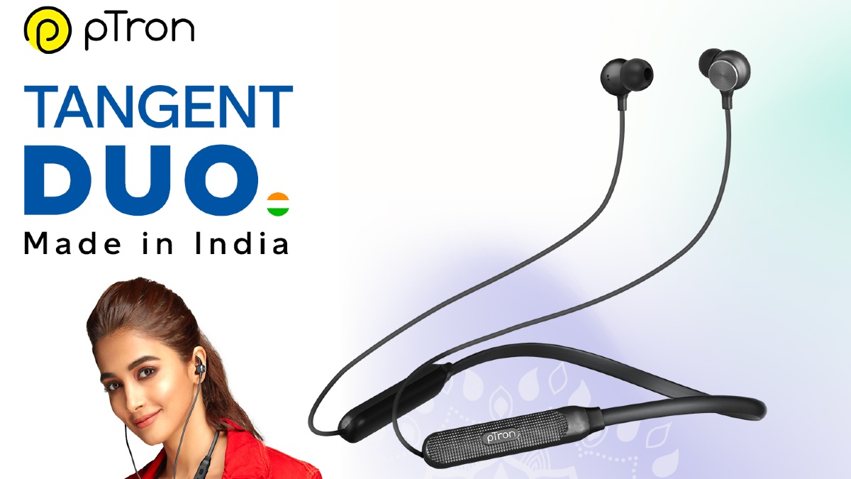 Ptron Tangent Duo Neckband Earphones With Upto 24-Hour Battery Life Launched in India: Details
