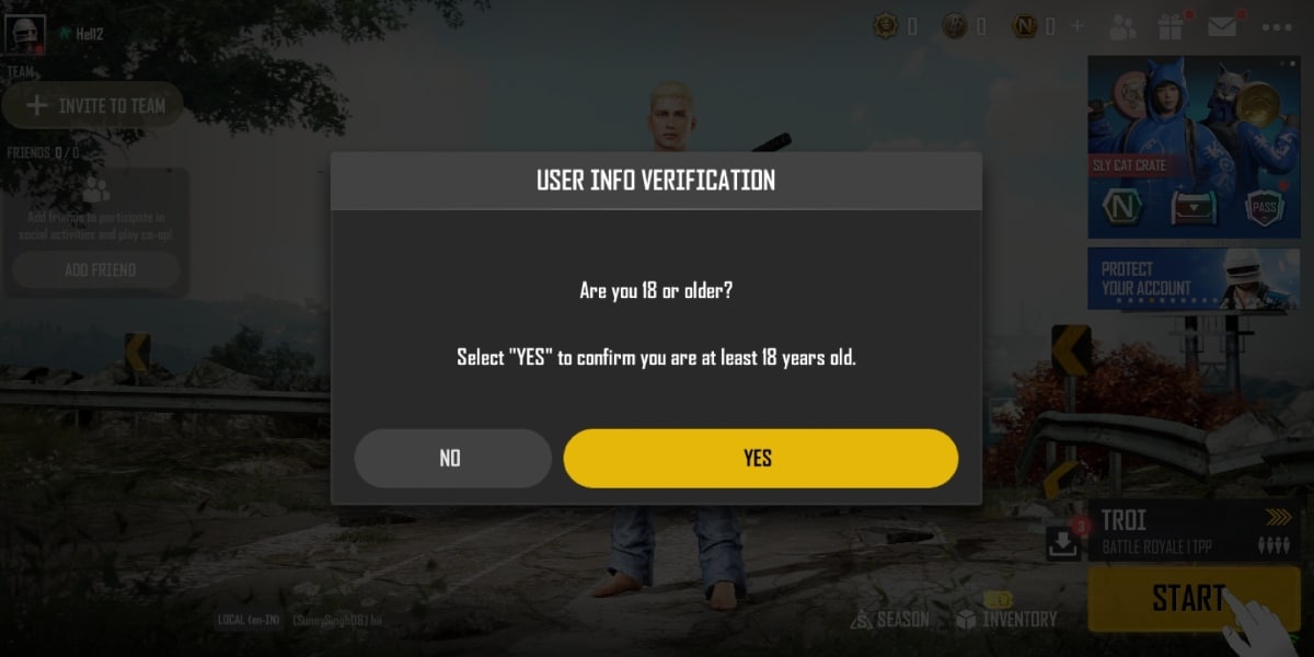 pubg new state age verification prompt image PUBG New State