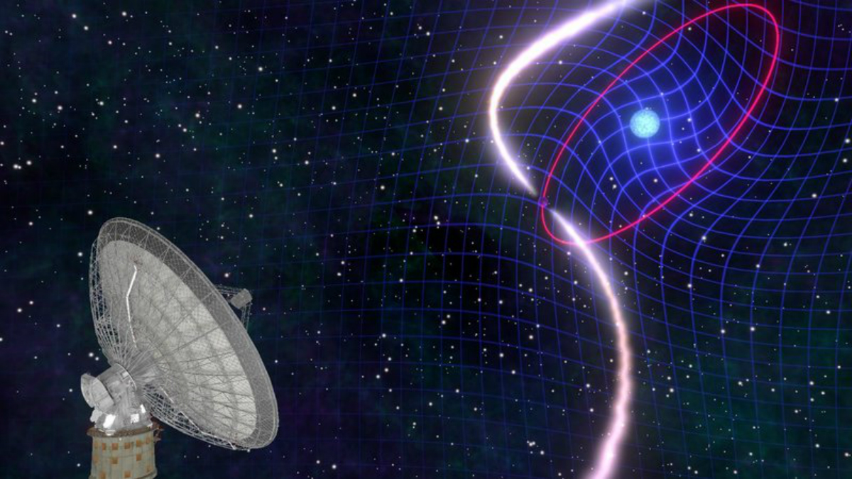 A Spinning Binary Radio Pulsar Proves Einstein's Theory
