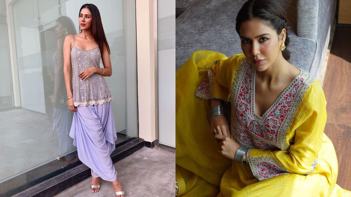 Sonam Bajwa Inspired Style: Punjabi Suits For Women on Myntra