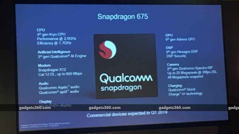 Qualcomm Snapdragon 675 SoC Unveiled, Brings Enhanced Gaming, Camera, AI Capabilities to Mid-Range Smartphones
