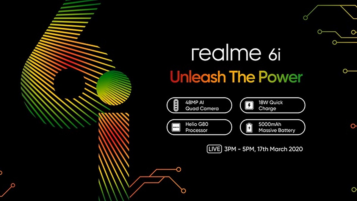 Realme 6i Will Feature 5,000mAh Battery, 16-Megapixel Selfie Camera, Waterdrop Notch