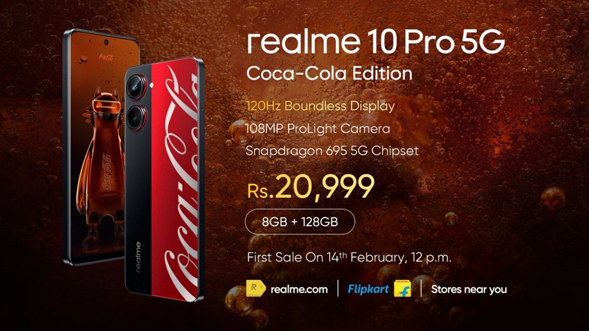 Realme 10 Pro Coca-Cola Edition With Snapdragon 695 5G SoC Launched in India: Price, Specifications