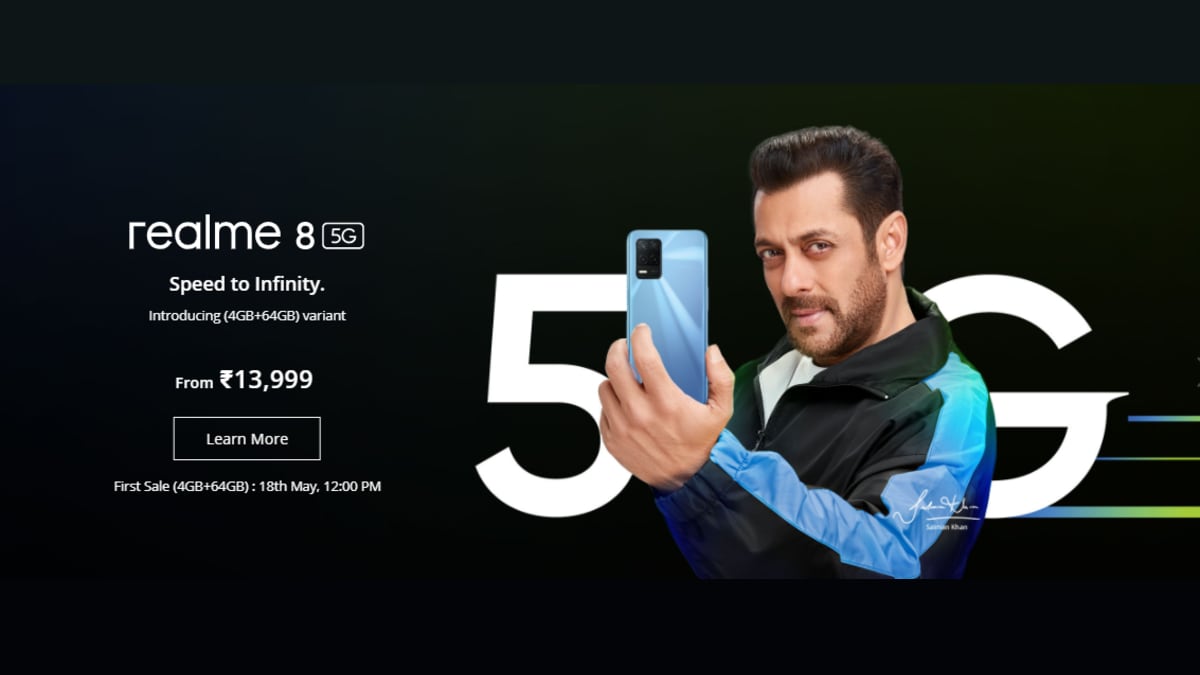 5000mAh बैटरी वाले Realme 8 5G का 4GB रैम और 64GB स्टोरेज मॉडल भारत में लॉन्च, जानें कीमत