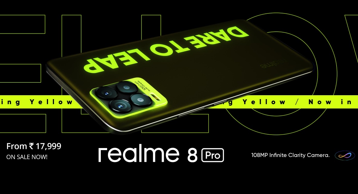 Realme 8 Pro Illuminating Yellow Variant Goes on Sale in India: Price, Specifications