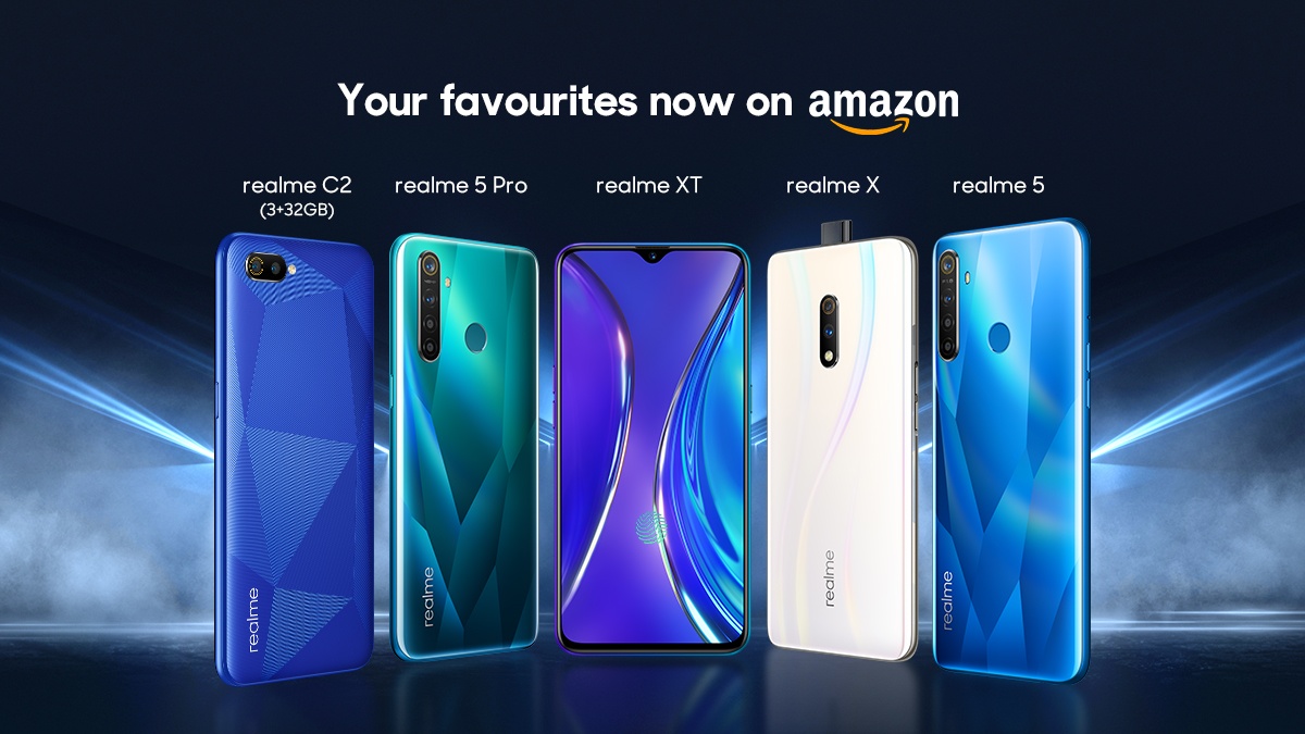 Realme 5 Pro, Realme 5, Realme XT, Realme X, Realme C2 to Now Be Sold via Amazon.in as Well