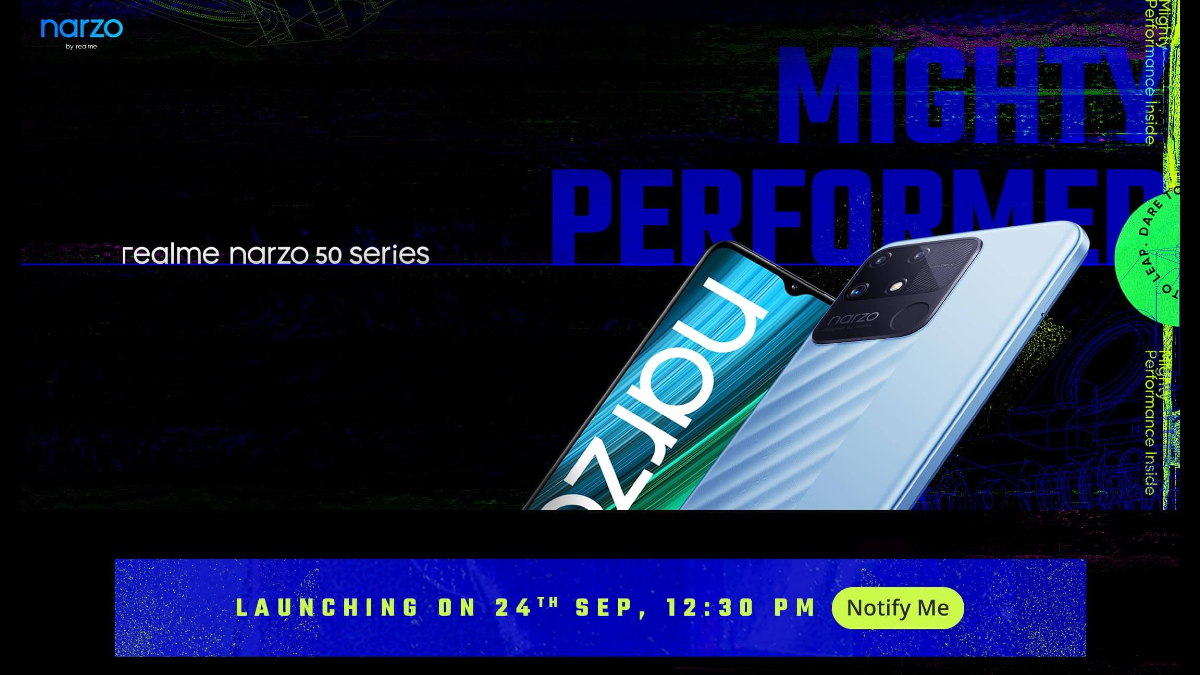 Realme Narzo 50 Series India Launch Set for September 24, Realme Band 2 and Smart TV Neo 32-Inch Also Coming