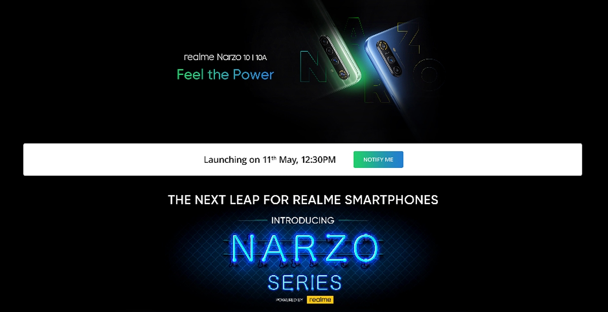 Realme Narzo 10, Narzo 10A India Launch Today: Live Stream Details, Specifications, Price