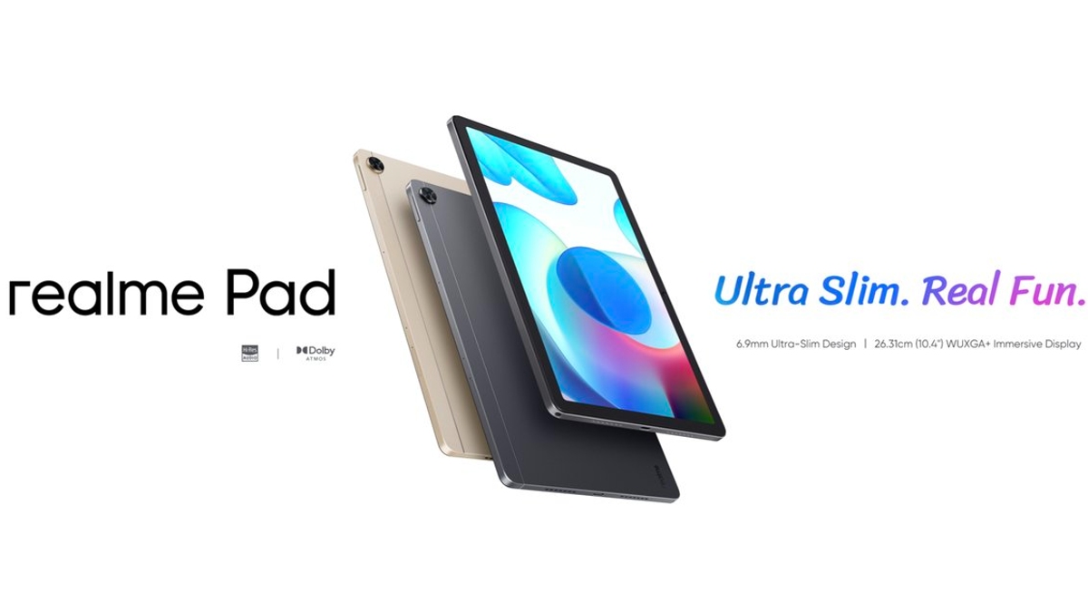 Realme Pad With 10.4-Inch Display Launched in India; Realme Cobble, Pocket Bluetooth Speakers Debut as Well