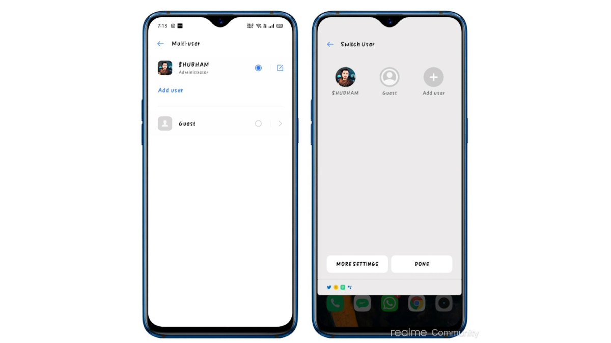 Realme Tipped to Be Working on Multi-User Support for Android 10-Based Realme UI Users