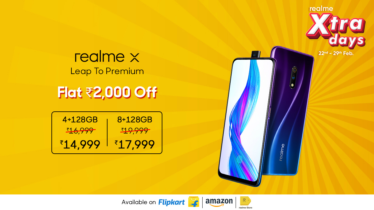 Realme X, Realme XT, Realme 5 Pro See Price Cuts of Up to Rs. 2,000 in New Sale