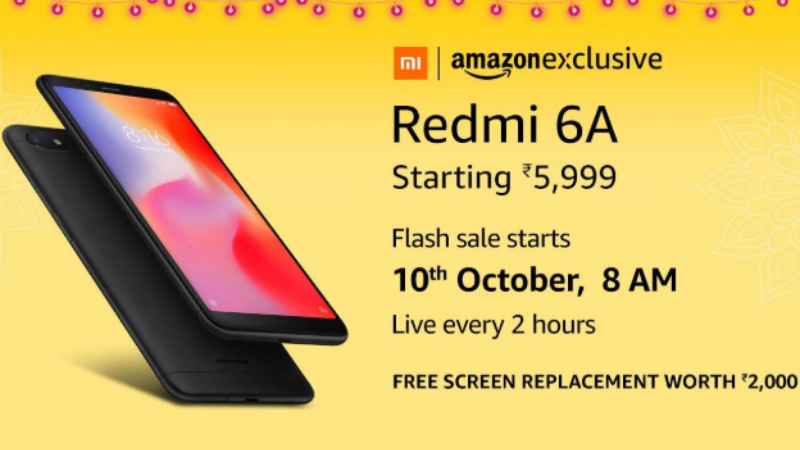 Amazon Great Indian Festival: Redmi 6A Flash Sale Marathon Details Revealed