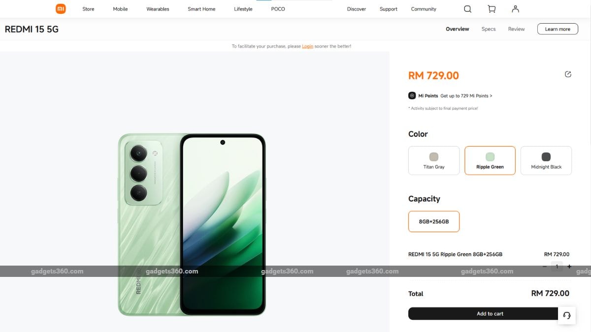 Redmi 15 5g Xiaomi मलेशिया Redmi 15 5g