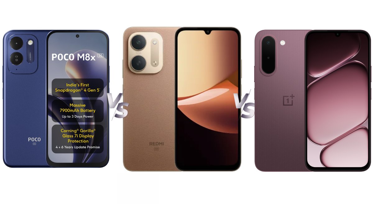 Redmi 17C vs Poco M8x vs OnePlus N6x: Price in India, Specifications Compared