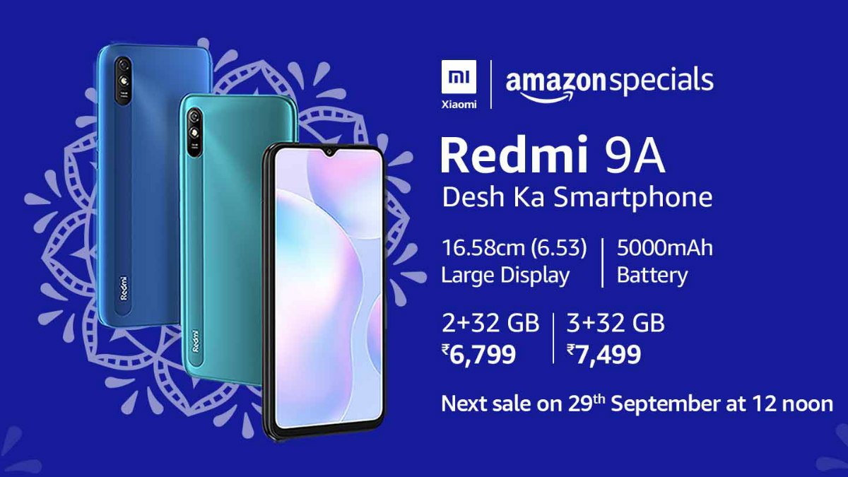 Redmi 9A to Go on Sale Today at 12 Noon via Amazon, Mi.com: Price in India, Specifications