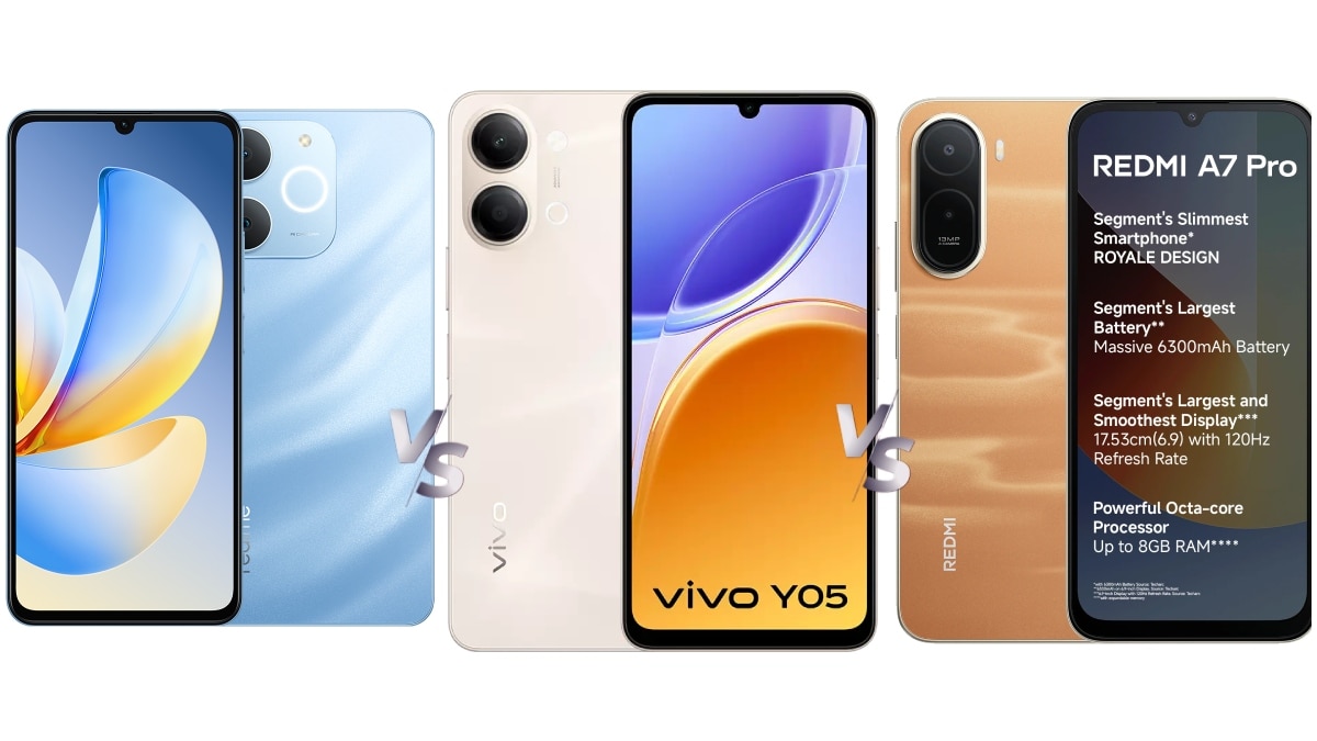 Redmi A7 Pro 4G vs Vivo Y05 4G vs Realme P4 Lite 4G: Price in India, Specifications Compared
