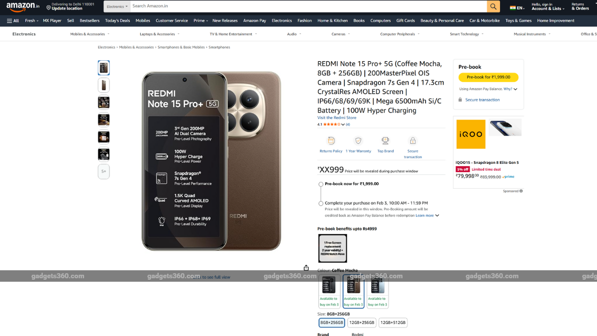 redmi note 15 pro plus storage colourways inline Redmi Note 15 Pro  5G