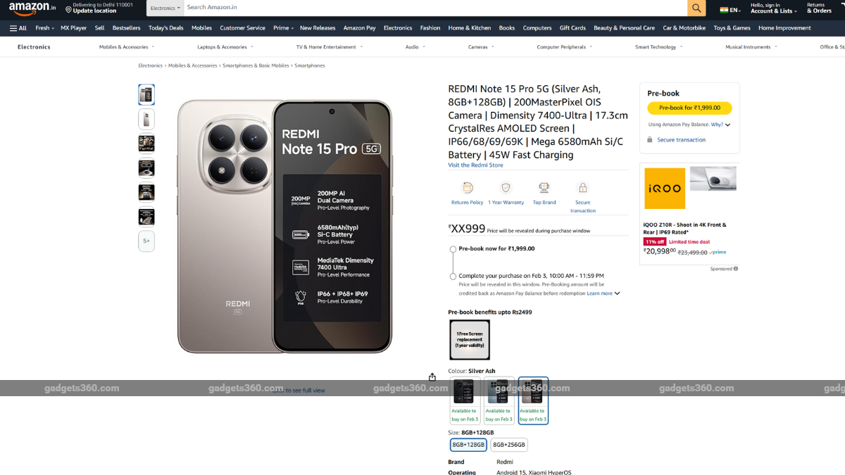 redmi note 15 pro storage colourways inline Redmi Note 15 Pro 5G