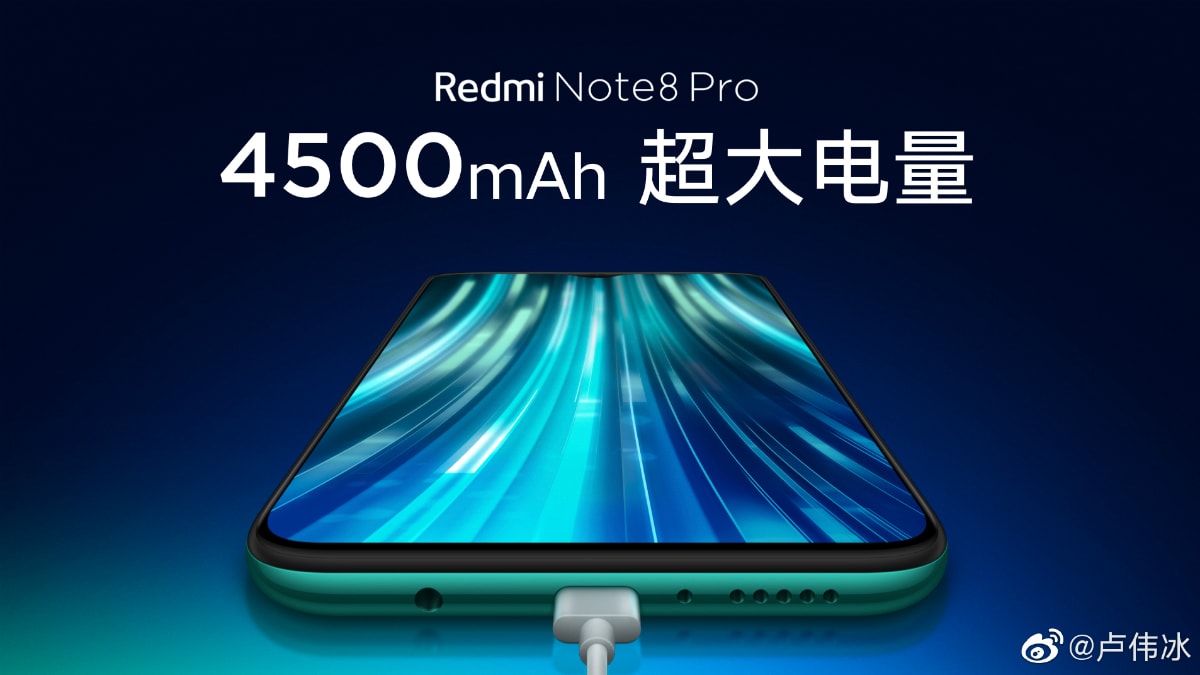 redmi note 8 pro battery capacity teaser weibo Redmi Note 8 Pro