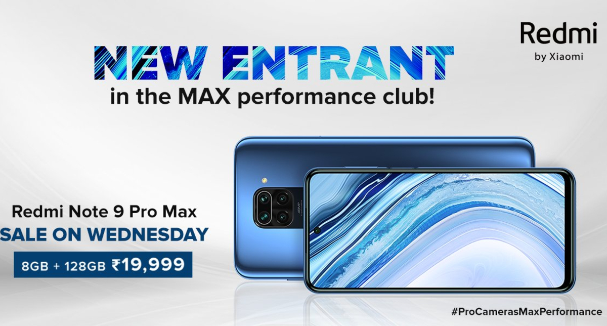 Redmi Note 9 Pro Max 8GB RAM Variant to Go on Its First Sale in India on July 29: Price, Specifications