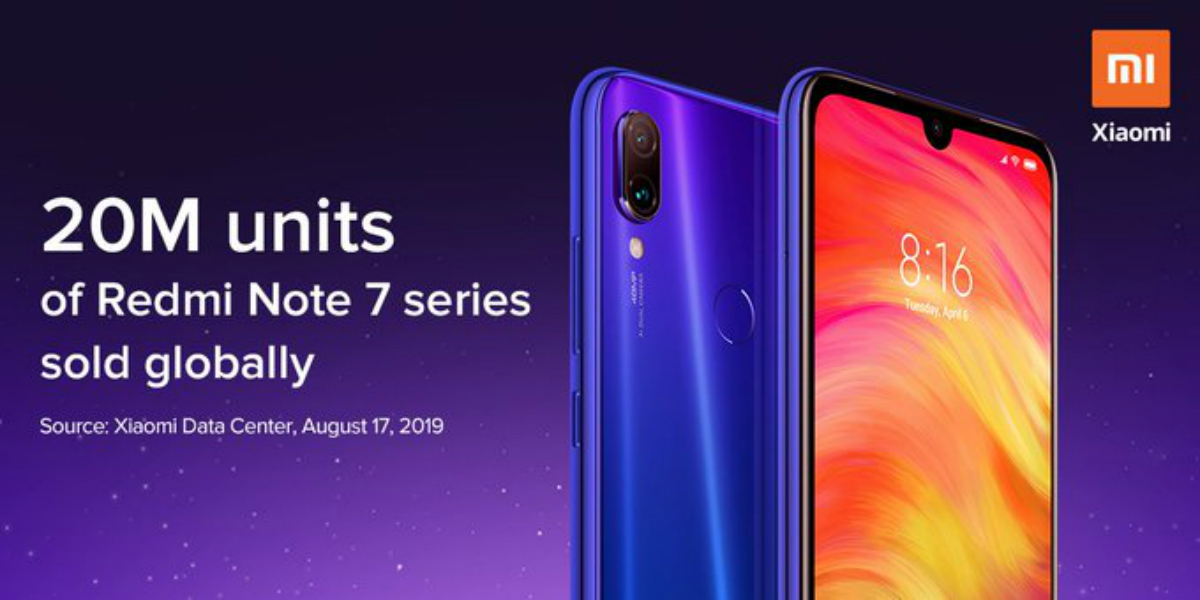 Redmi Note 7 Series Shipments Cross 20 Million Units Mark Worldwide: Xiaomi