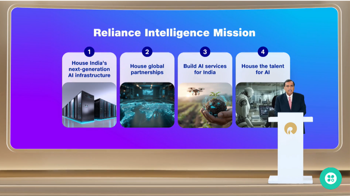 RIL 48th AGM 2025: Reliance Intelligence Subsidiary Announced, Company to Build AI-Ready Data Centres